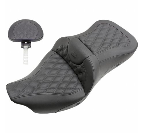 Saddlemen verwarmde verlengde Reach Road Sofa Seat met of zonder rugleuning van de bestuurder Geschikt voor: > 08‐22 Touring