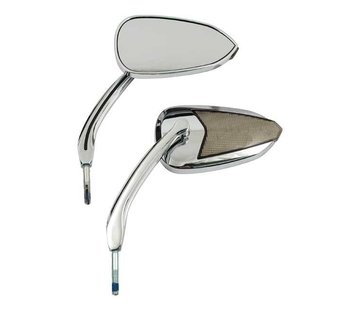 MCS mirror Led turnsignal mirror set - Chrome