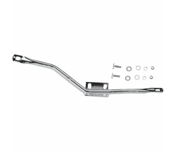 Paughco Chrome 2-Zoll-Drag-Rohr Auspuffanlage - für 70-84 FX Schwingenrahmen mit E-Start