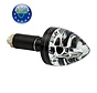 turn signal LED M-Blaze cone in-bar - Black or Polished Fits:> 1 or 7/8 inch handle bars