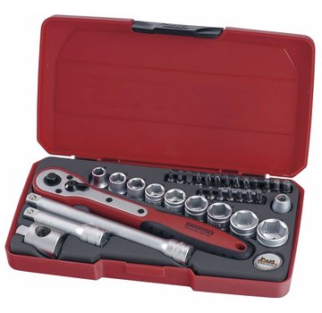 Teng Tools 3/8"-Steckschlüsselsatz – Metrische Größe Passend für: > Universal