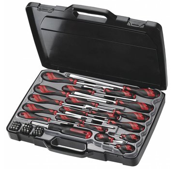 Teng Tools MD9053N Juego de destornilladores y brocas planos, tipo PH y PZ de 53 piezas