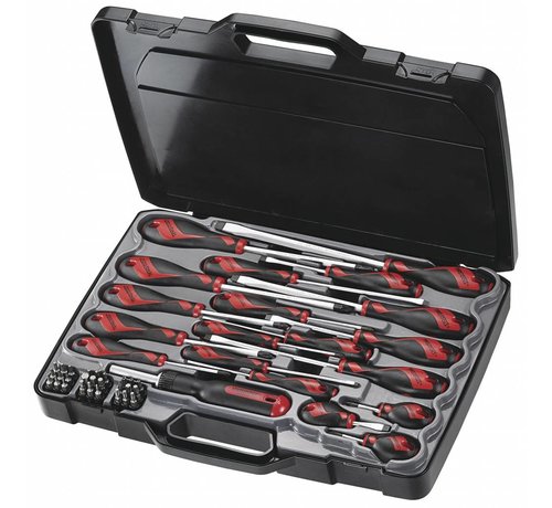 Teng Tools MD9053N Juego de destornilladores y brocas planos tipo PH y PZ de 53 piezas