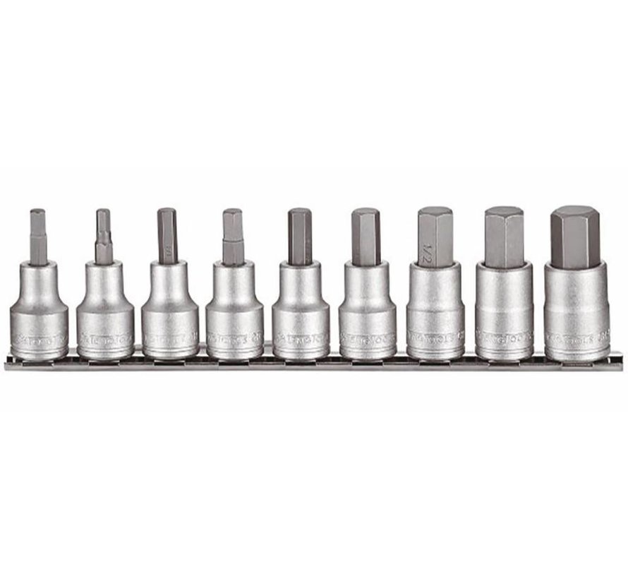 Socket set on clip rail HEX 1/2" - usa size