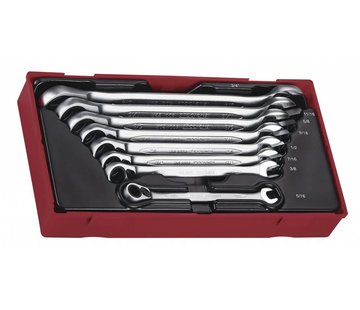 Teng Tools Set van 8 ratelsleutels USA maat