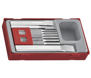 Teng Tools TTPC09 Jeu de perforatrices et de burins Tc-tray 9pcs