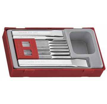 Teng Tools TTPC09 Jeu de perforatrices et de burins Tc-tray 9pcs