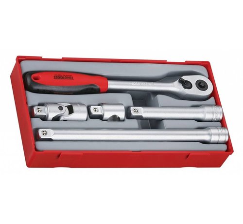 Teng Tools Juego de carraca con impulsor de 1/2" Se adapta a: > Universal