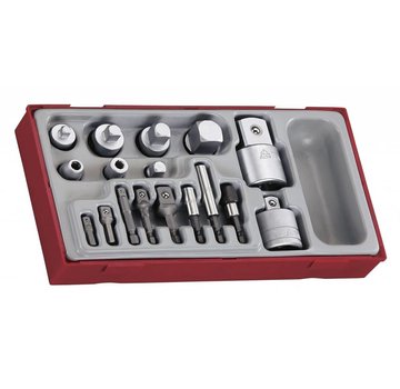Teng Tools TTADP17 17-delige gemengde dopsleutel- en bitadapterset