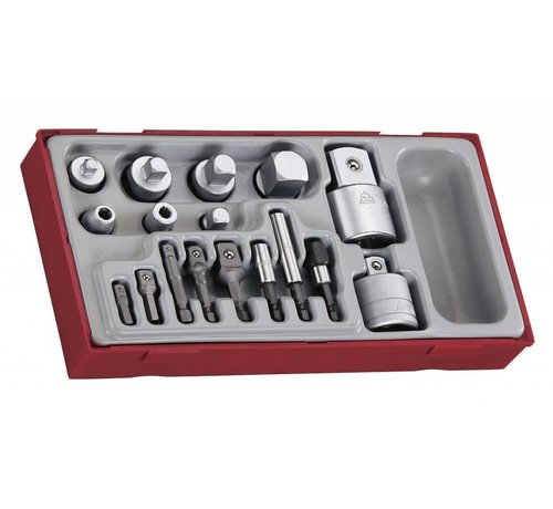 Teng Tools TTADP17 Juego de adaptador de pedacitos y bits mixtos de 17 piezas