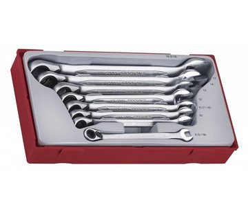 Teng Tools Ratcheting Combination Spanner Set Fits: > Universal