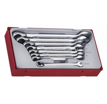 Teng Tools Ratcheting Combination Spanner Set Fits: > Universal