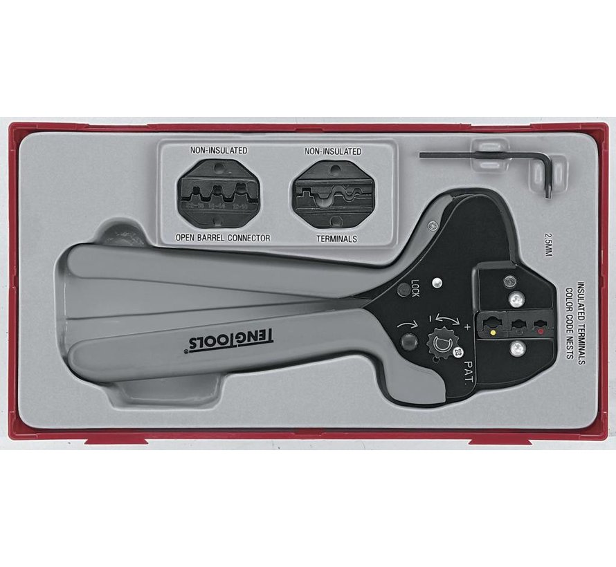 Ratcheting Crimping tool Set Fits: > Universal