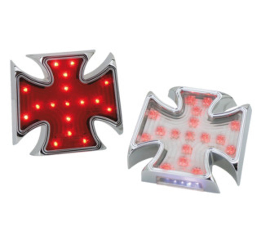 achterlicht LED billet maltese stijl Chroom