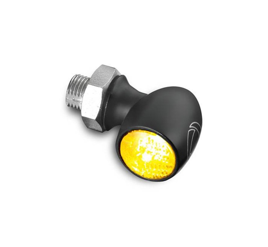 FEU ARRIÈRE ET CLIGNOTANT LED BULLET / LENTILLE CLAIR / NOIR EU