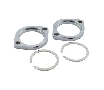 MCS Exhaust flange and retainer kit. Chrome