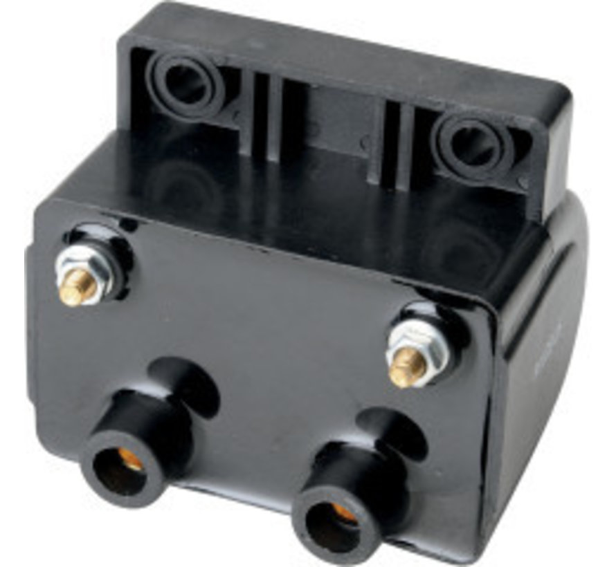 bobine 12V 3 ohm Noir ou Chrome Convient à : > 85-99 Bigtwin 86-03 XL Sportster