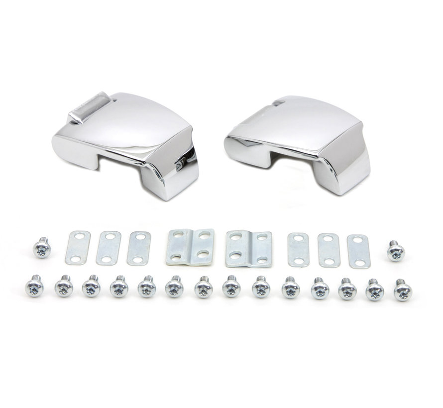 Chrome Touring Pack Luggage Hinge Kit Fits: > FLT 1988-2013