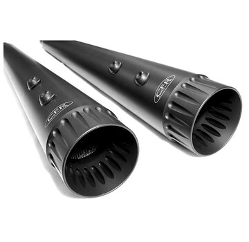 CFR Muffler Slip-On - Black or Chrome Double Fluted Tips Fits: > 2017-up FLH/T Touring models