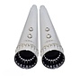 Muffler Slip-On - Black or Chrome Double Fluted Tips Fits: > 2017-up FLH/T Touring models