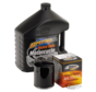 Kit de servicio de aceite Motor - Filtro de aceite cromado o negro Compatible con Sportster XL 1984-2021 y Big Twin Evolution 1984-1999