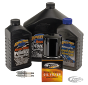 Spectro Engine Drive Train Oil and Spark Plug Total Service Kit for 1999-2017 Twincam