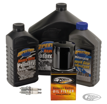 Spectro Kit d'entretien total pour l'huile de transmission du moteur et la bougie d'allumage pour Twincam 1999-2017