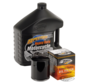 Kit de servicio de aceite Motor - Filtro de aceite cromado o negro Compatible con Twincam Big Twin 1999-2017
