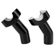 Drag Specialities handlebars risers forced aluminum Black or Chrome - 89 mm (3,5”) Pullback