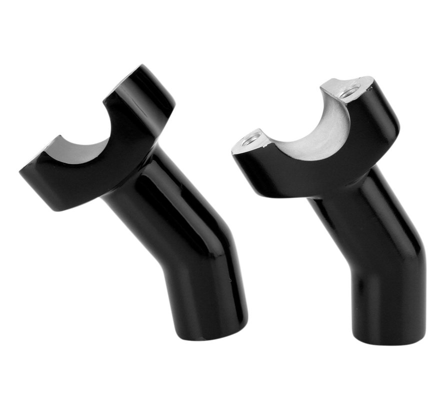 handlebars risers forced aluminum Black or Chrome - 89 mm (3 5”) Pullback