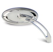 Arlen Ness mirror die-cast Chrome oval stepped mirror