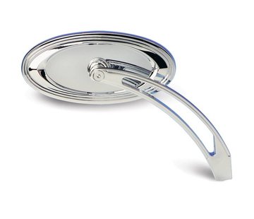 Arlen Ness Die-Cast ovale Chrome Mirror Stepped