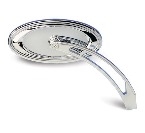 Arlen Ness mirror die-cast Chrome oval stepped mirror