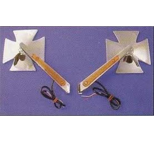 MCS mirror led maltese cross turn-signal mirror