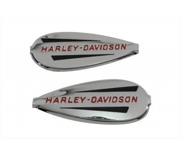 Harley Davidson gas tank Chrome with red lettering Fits: > 1940-1946 gas tanks