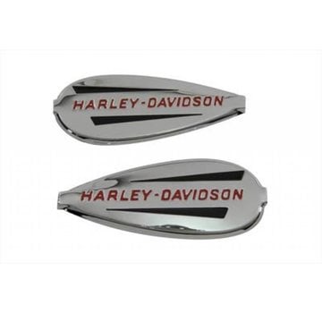 Harley Davidson gas tank Chrome with red lettering Fits: > 1940-1946 gas tanks