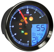 Koso Indicateur de vitesse / tachymètre pour 11-19 Softail, 12-17 Dyna, 14-19 XL Sportster