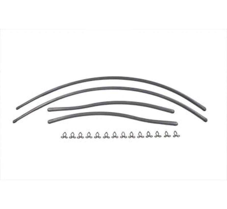 fender rear trim set with a stainless steel finish Fits: > EL 1939-1940 FL 1941-1948 UL 1939-1948