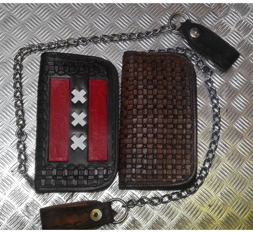 Handmade Biker Wallet with Chain Fits: > all Bikers