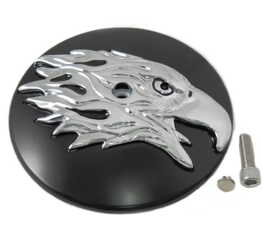 Filtre à air Round Eagle Cover - Noir Pour: FLST 2000-2017 FXD 1999-2007 FXST 2000-2017 FLT 1999-2013