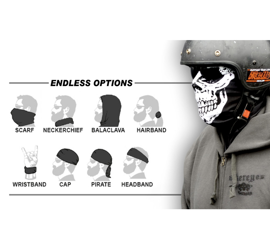 Biker lifestyle Bandana - Multifunctionele sjaal zwart