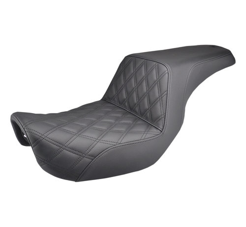 Saddlemen Step Up 2-Up Seat Front LS Stitch Convient à: > Dyna 2006-2017