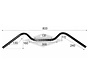 Handlebars Classic Racer Black or Chrome Fits: > 1 inch handlebar clamps