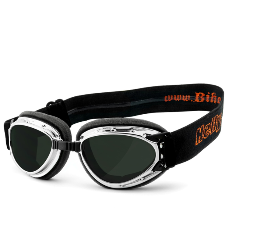 Goggle Lunettes de soleil ouragan Chrome Convient à:> tous les motards