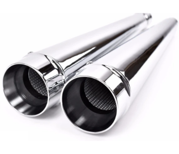 DNA exhaust slip-on Megaphone set Chrome  Fits: > 95-16 Touring