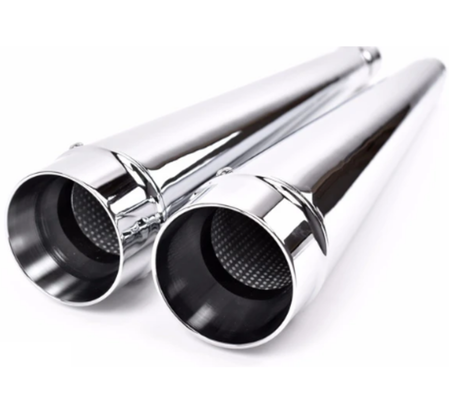 exhaust slip-on Megaphone set Chrome Fits: > 95-16 Touring