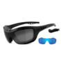 Biker sunglasses bandit - smoke grandient laser Fits: > all Bikers
