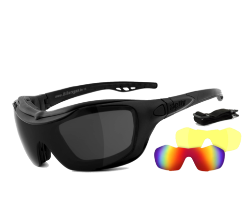 Helly Biker Sonnenbrille Bandit 2 - Rauchlaser rotes Xenolit Passend für:> alle Biker