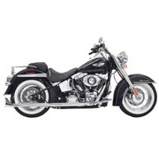 Bassani Echte Duals 30 "lange 2-1 / 4" Fishtail Schalldämpfer (KEINE Schallwand) 07-17 Softails