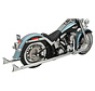 Echte Duals 36 "lange 2-1 / 4" Fischschwanzschalldämpfer (KEINE Schallwand) 07-17 Softails